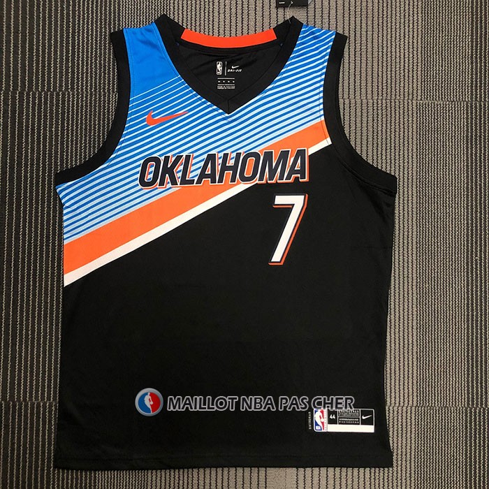 Maillot Oklahoma City Thunder Carmelo Anthony NO 7 Ville 2020-21 Noir